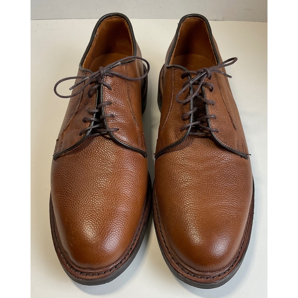 Allen Edmonds Leeds 2.0 Mens 9 D Tan Pebbled Leather Blucher Dainite Sole USA